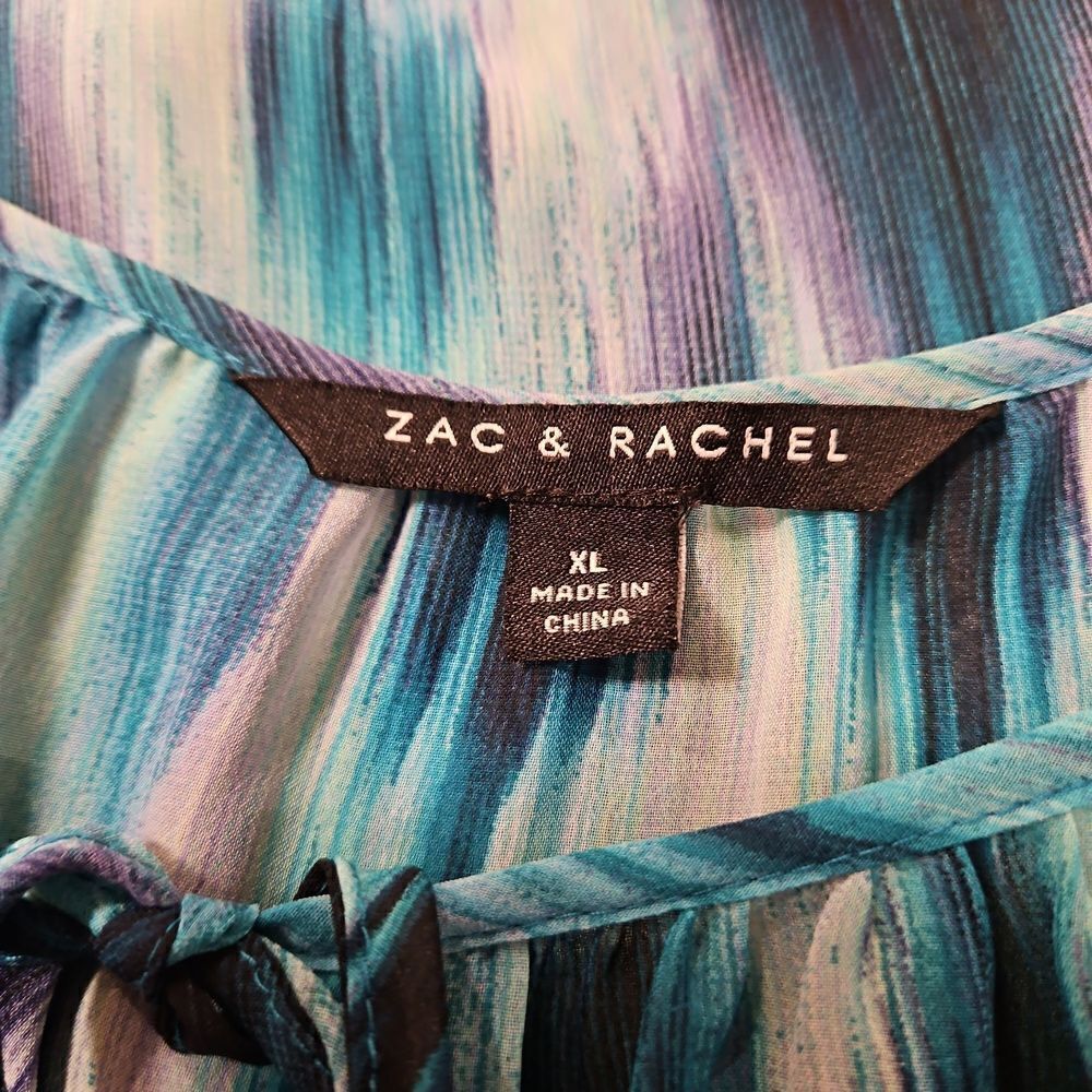 Zac & Rachel Semi Sheer Top sz XL - Picture 2 of 5